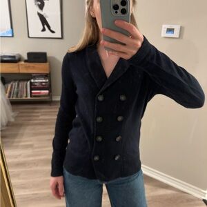 banana republic blue cardigan size small